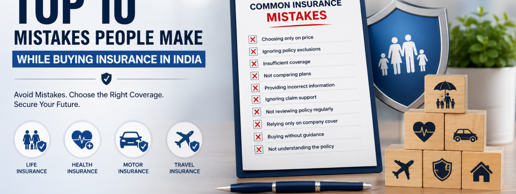 Top 10 Mistakes People Make While Buying Insurance in India
